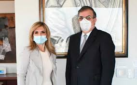 Se reúne Gobernadora Pavlovich con canciller Marcelo Ebrard para dar seguimiento a proceso de vacunación contra COVID-19