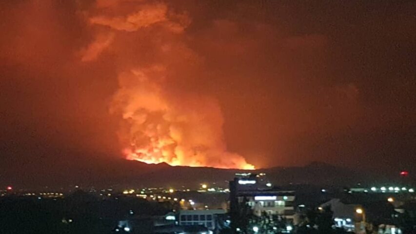 Volcán Nyiragongo de República del Congo entra en erupción