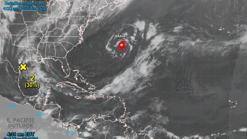 Se forma la tormenta subtropical Ana, primera del año en el Oceáno Atlántico
