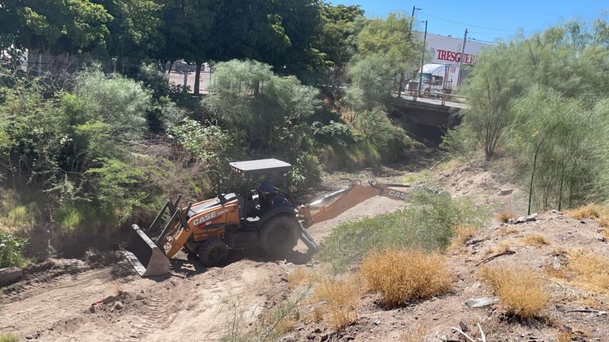 Intensifican trabajos del Ayuntamiento para el desfogue de avenidas pluviales en Hermosillo