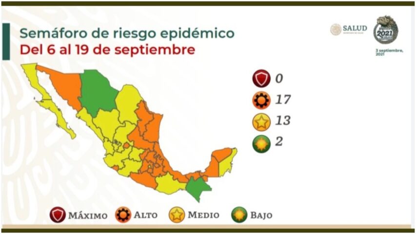 Mapa del coronavirus en México