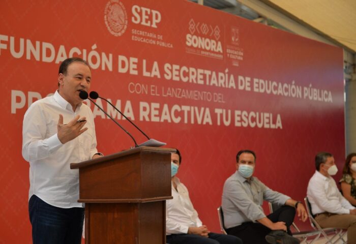 Con el programa «Reactiva tu escuela» buscaremos acondicionar todos los planteles antes de fin de año: gobernador Alfonso Durazo.