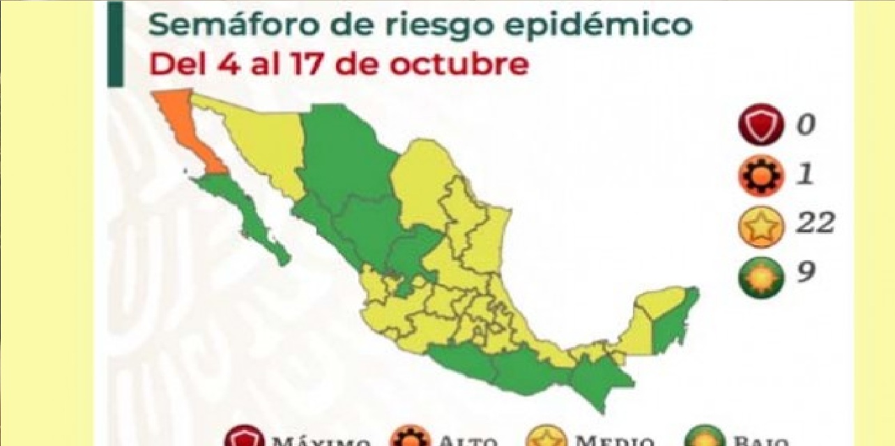 Sonora seguirá en semáforo amarillo hasta el 17 de octubre