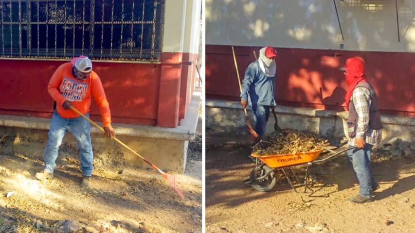 Apoya Ayuntamiento de Guaymas con limpieza de escuelas