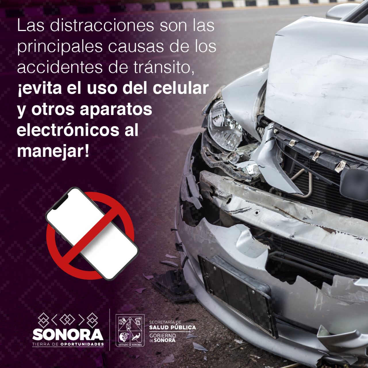 Llama Salud Sonora a tener precaución al transitar por carreteras