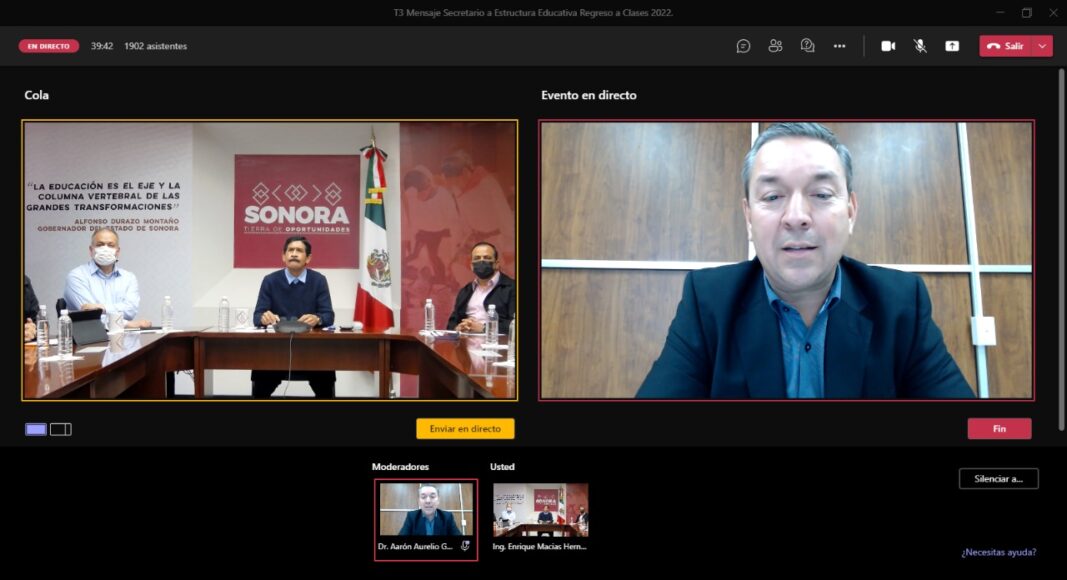Presenta secretario Aarón Grageda programa “Volver a las aulas 2022”.