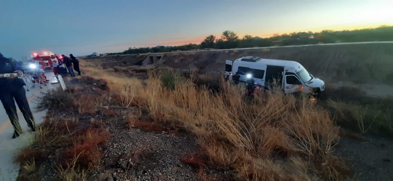 Coordina CRUM traslado y atención de lesionados en accidente en carretera a Hermosillo-Guaymas
