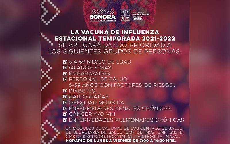 Secretaría de Salud llama a detectar síntomas de la influenza estacional