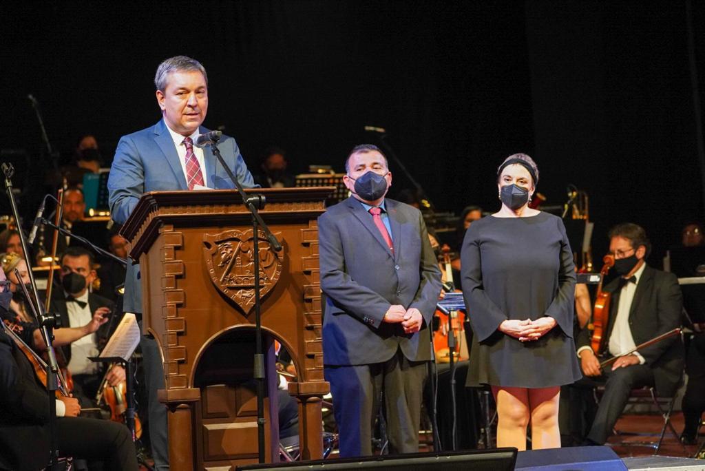 Inaugura secretario Aarón Grageda la edición 37 del Festival Alfonso Ortiz Tirado.