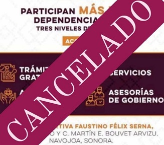 Se pospone Feria de Servicios por la Transformación en Navojoa