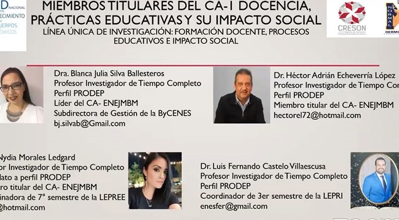 Académicos del Creson exponen avances de investigación sobre pandemia y educación virtual.
