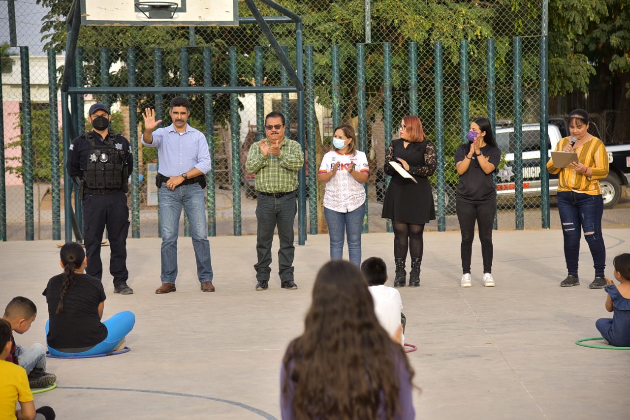 LLEVA AYUNTAMIENTO DE CAJEME Y SEGURIDAD PÚBLICA ESTATAL JORNADA DE RECREACIÓN SOCIAL Y DEPORTE EN VILLA BONITA