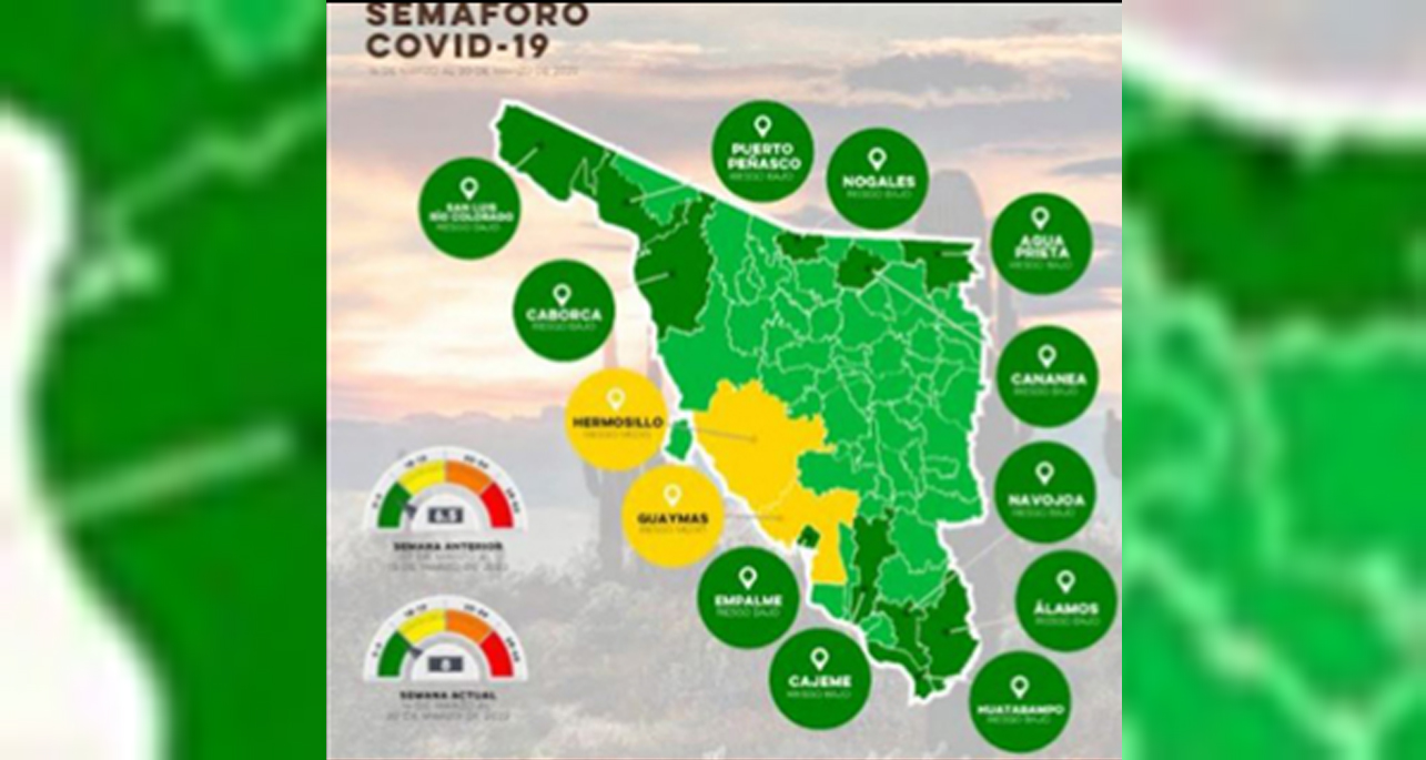 Navojoa y el Mayo continúan en verde por semáforo Covid