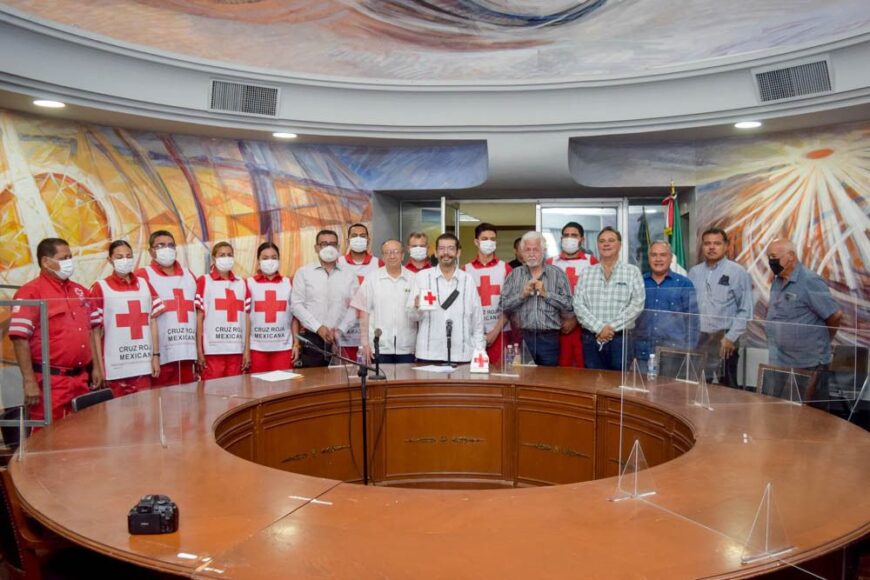 Presidente municipal Mario “Mayito” Martínez anuncia el arranque oficial de la colecta anual de Cruz Roja Mexicana, delegación Navojoa.