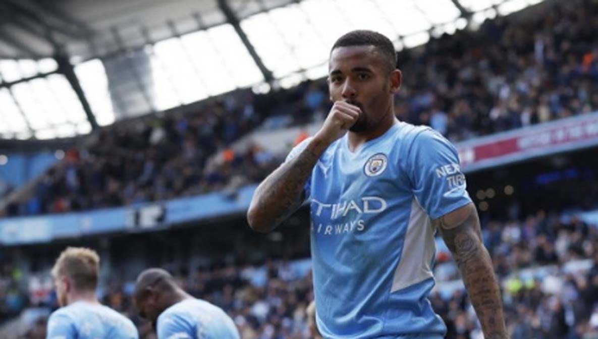 Póker de goles de Gabriel Jesus; City golea al Watford