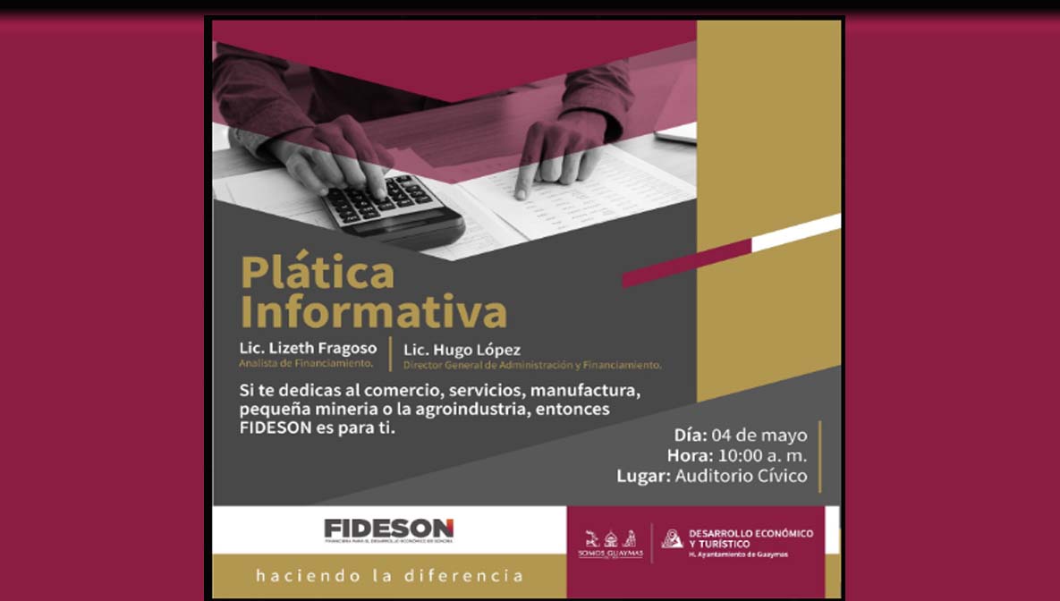 Recibirán capacitación de FIDESON comerciantes de Guaymas
