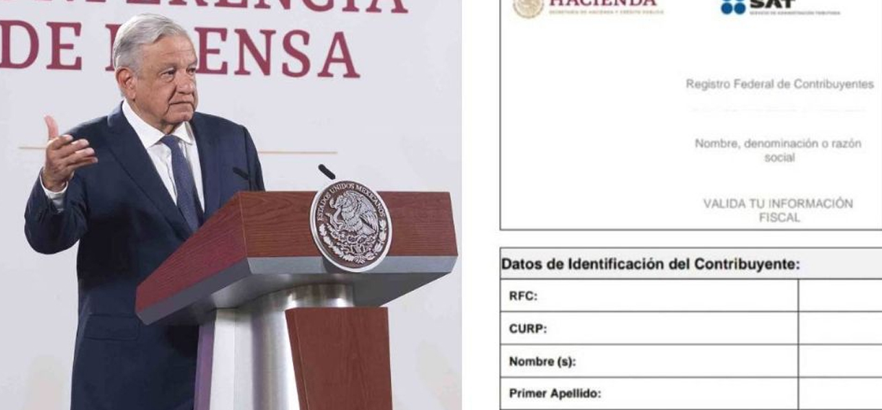 AMLO analiza eliminar la Constancia de Situación Fiscal
