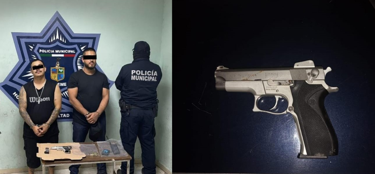 Capturan Agentes De La Sspm A Dos Hombres Con Arma De Fuego