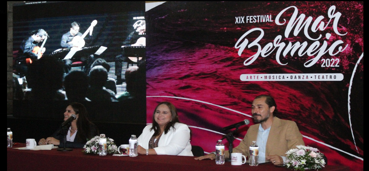 Presentan programa artístico y cultural de la edición XIX del Festival Mar Bermejo 2022 a celebrarse del 8 al 13 de julio