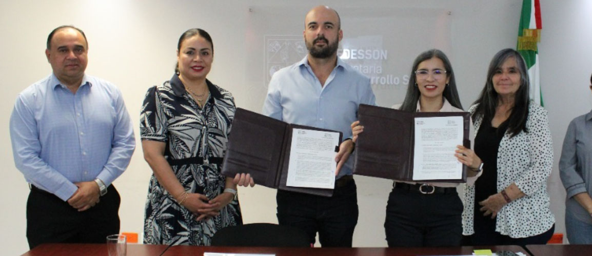 Sedesson firma convenios de colaboración y depósito con Fideson para programas sociales