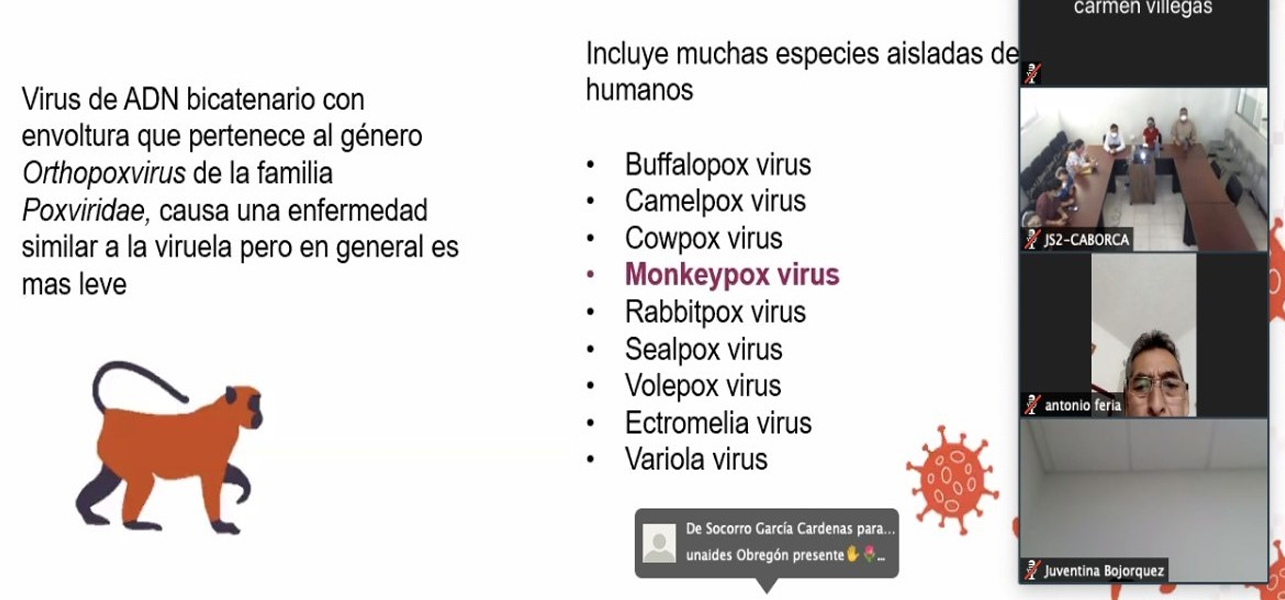 Salud Sonora capacita a personal médico y de la salud ante viruela símica y su manejo