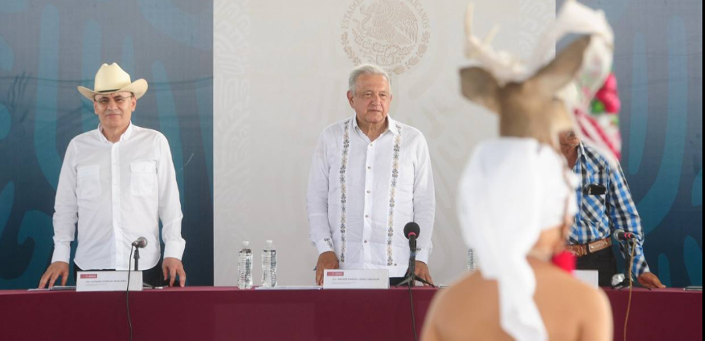 Junto al presidente Andrés Manuel López Obrador, el gobernador Alfonso Durazo supervisa avances del Plan de Justicia para el Pueblo Yaqui