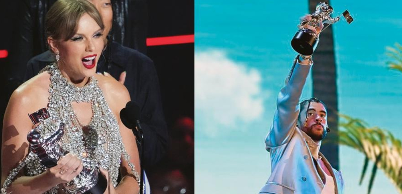 Taylor Swift y Bad Bunny hacen historia en los MTV VMAS 2022