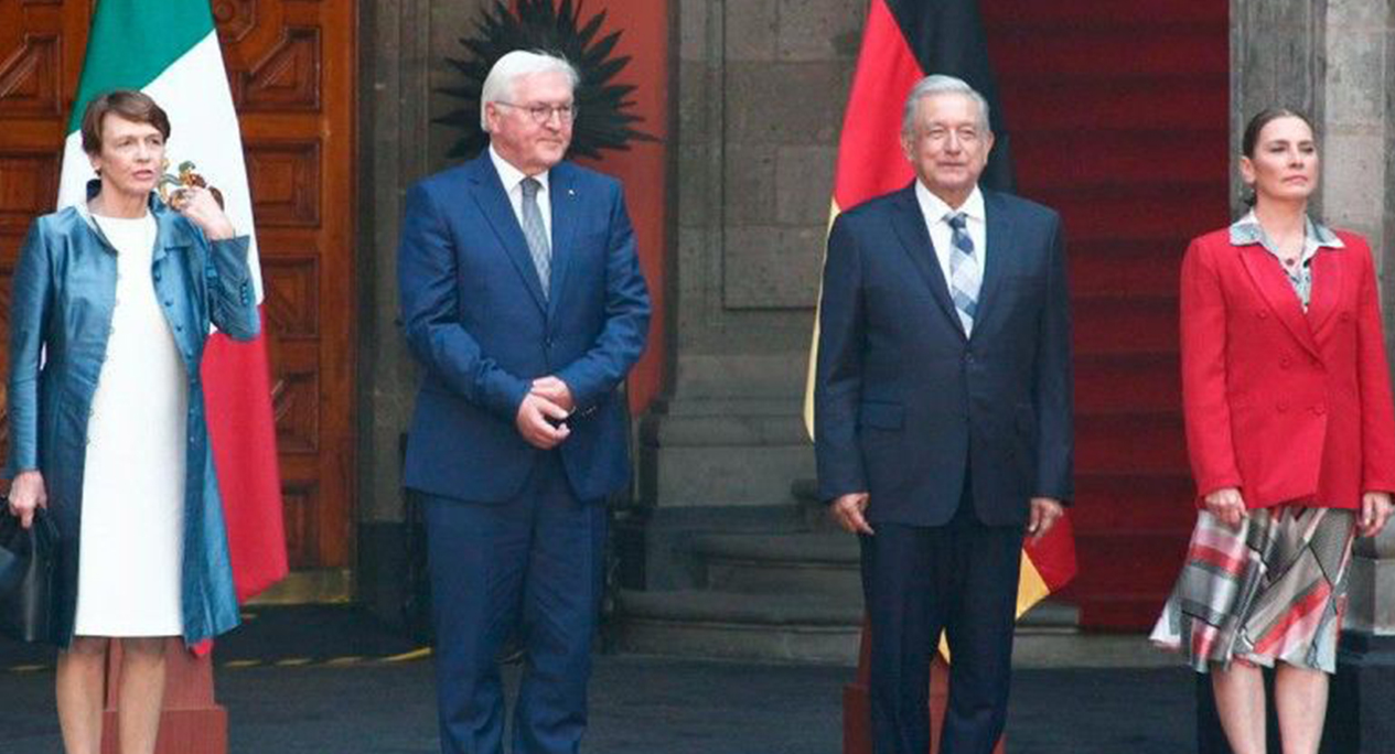 Recibe López Obrador al presidente de Alemania en Palacio Nacional