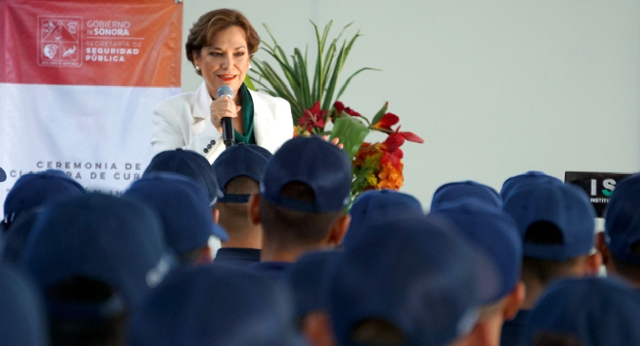 Se reúne secretaria de Seguridad Pública con cadetes de Isspe, futuros policías estatales de Sonora