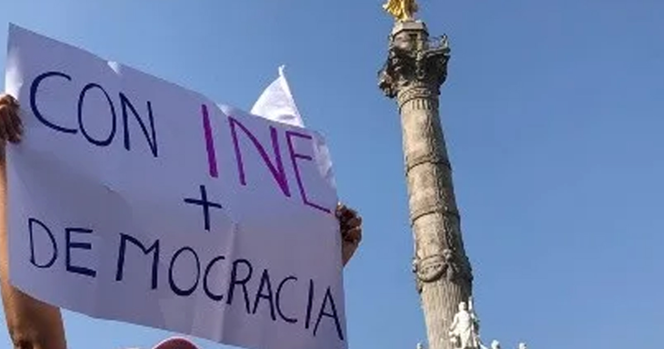 INE agradece marcha en defensa de la ‘democracia y el sistema electoral’