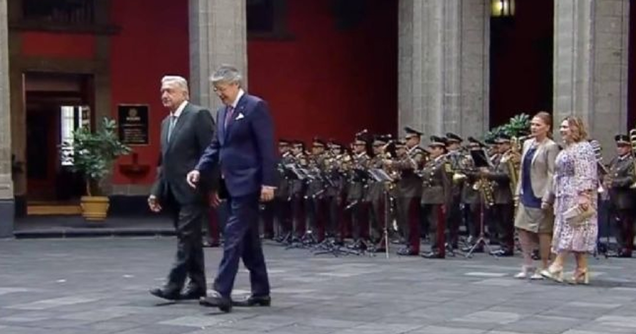 AMLO recibe a Guillermo Lasso, presidente de Ecuador en Palacio Nacional