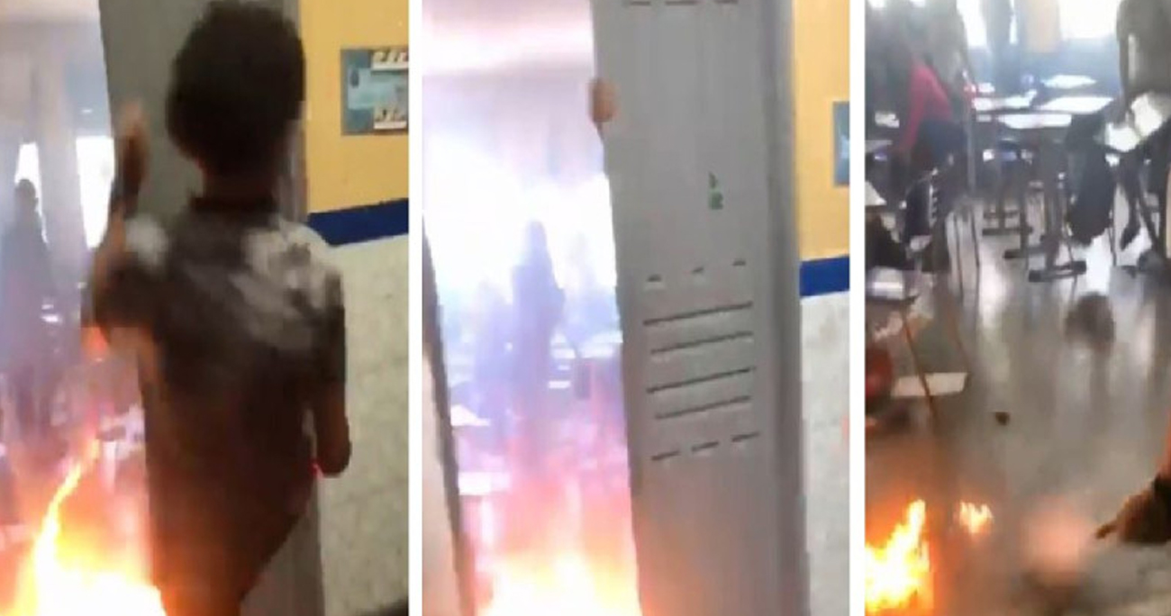 Niño de 12 años incendia su salón de clases en Brasil ¡ya lo había planeado!