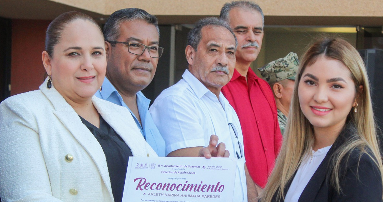 Participa Doctora Karla Córdova González en ceremonia de honores a la Bandera en ITSON Unidad Guaymas
