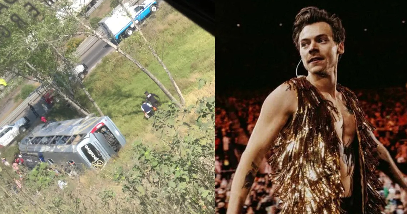 Se vuelca camión con fans que iban a concierto de Harry Styles 