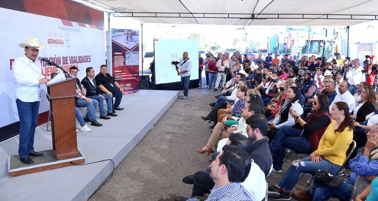 Invertirá Gobierno de Sonora 100 millones de pesos para rehabilitación de calles en Cajeme: gobernador Alfonso Durazo