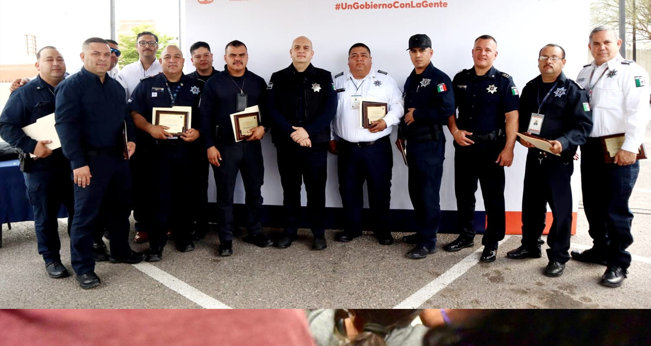 Entrega Policía de Hermosillo reconocimiento a diez agentes