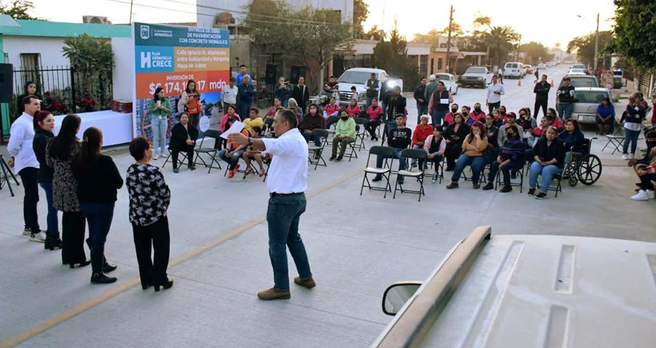 Estrenan pavimentación de la avenida Altamirano a cargo del Ayuntamiento de Hermosillo