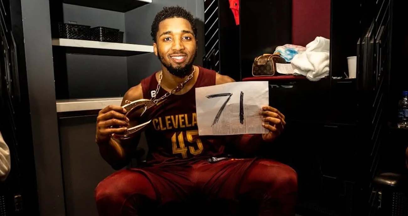 NBA: ¡Imparable! Donovan Mitchell anota 71 puntos en la victoria de Cleveland