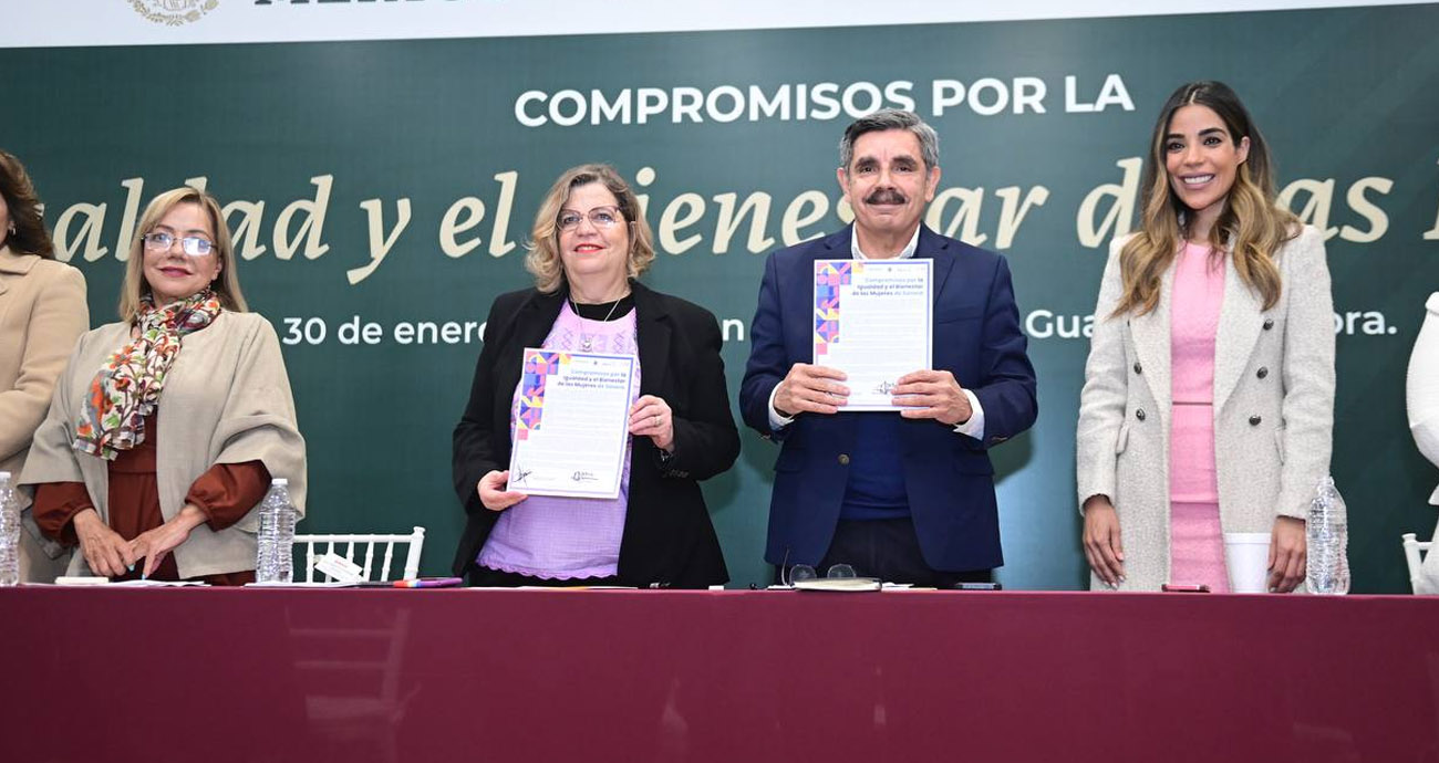 Gobierno de Sonora e Inmujeres firman compromisos por la igualdad y el bienestar de las mujeres