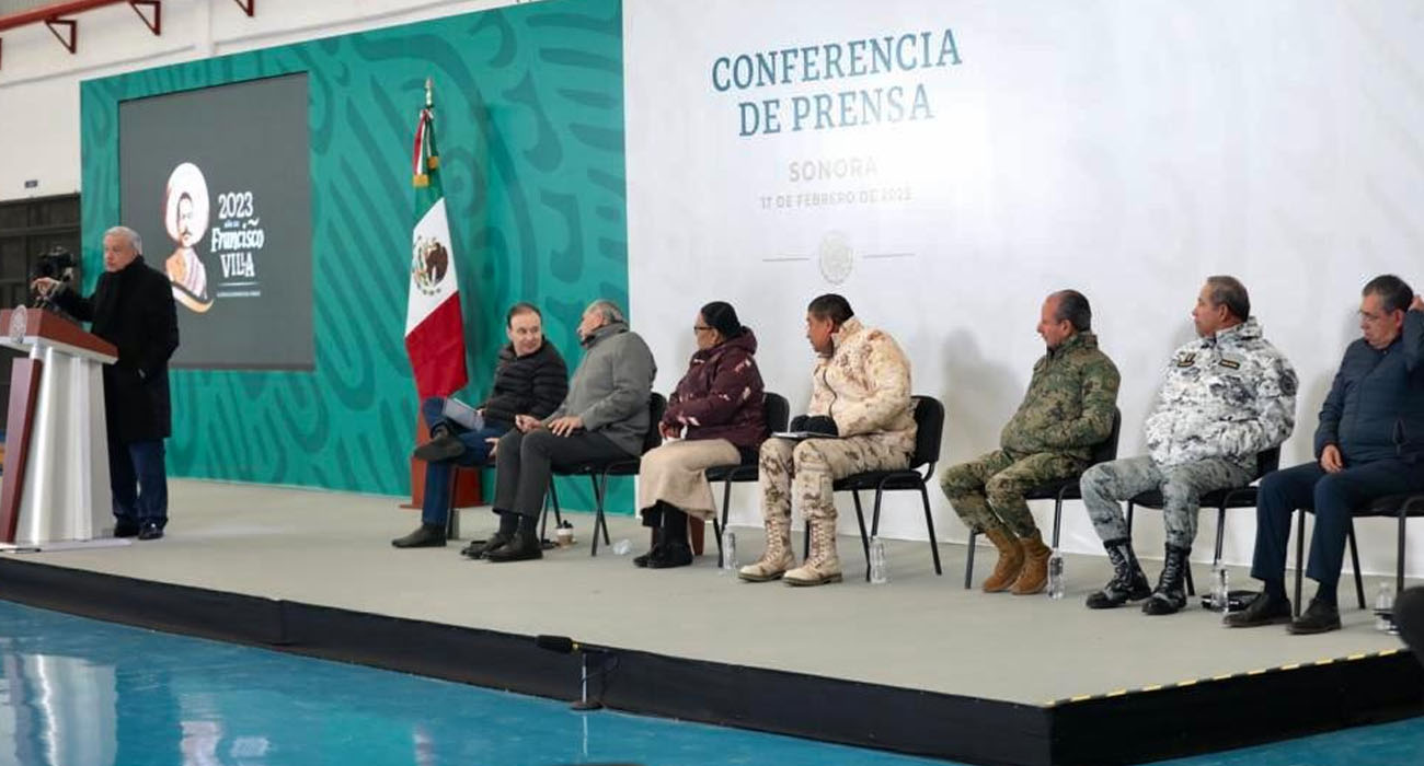López Obrador en su visita número 24 a Sonora.