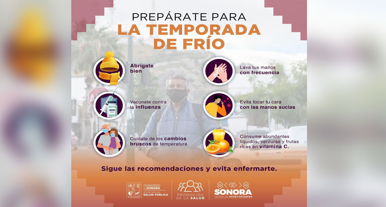 Gobierno de Sonora llama a la población a protegerse de las bajas temperaturas