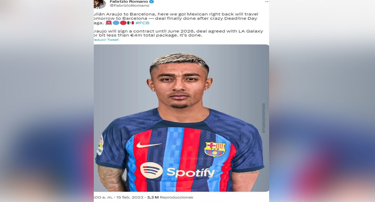Julián Araujo llegará al FC Barcelona; firmará hasta junio de 2026
