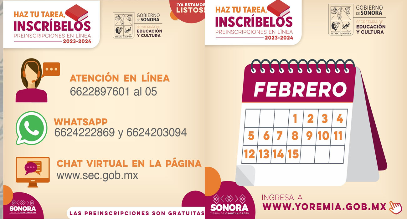 Exhorta secretario Aarón Grageda a completar el registro de Preinscripción en Línea.