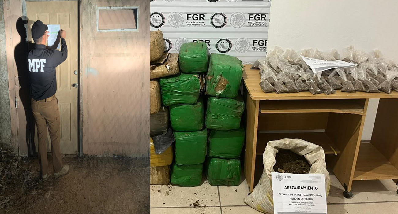 Asegura Mesa Estatal de Seguridad 137 kilos de marihuana en Puerto Peñasco