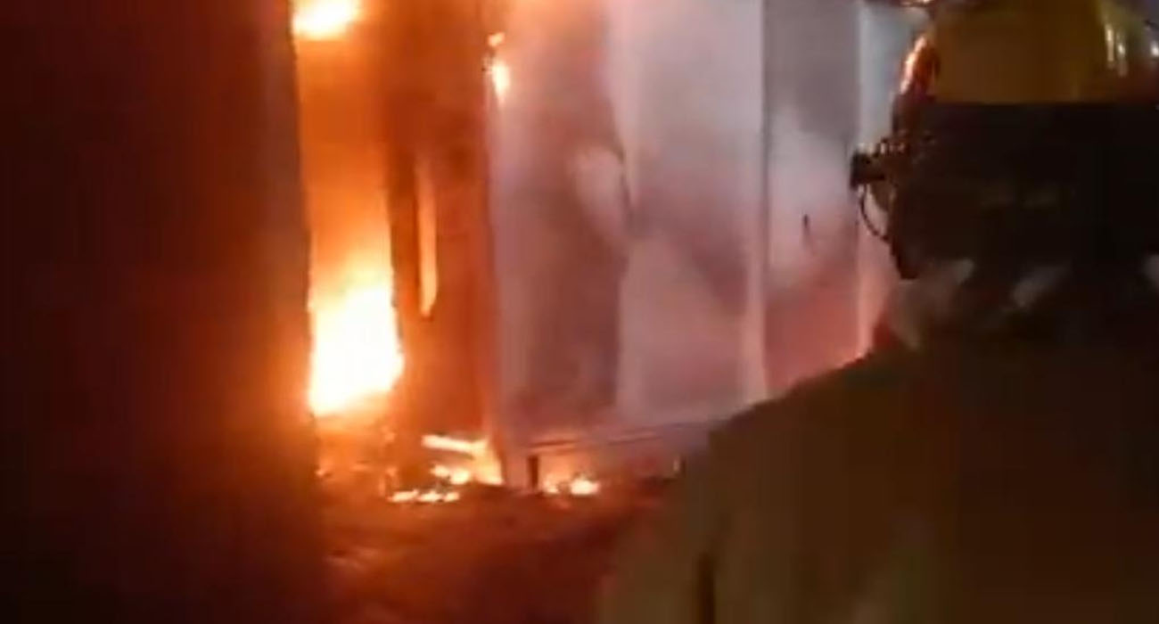 Se incendia caja electronica de Antena