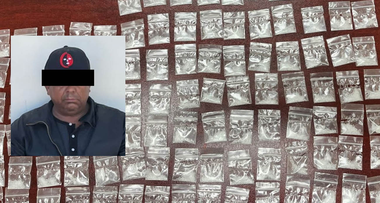 Incauta Policía Estatal 100 envoltorios de sustancia prohibida en Caborca