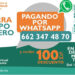 Hasta el 31 de marzo se aplicará el 100 por ciento de descuento en recargos vía Whatsapp en Tesorería de Hermosillo