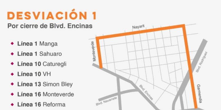 Anuncia Gobierno de Sonora modificación de 22 rutas del transporte público urbano, ante cierre de avenidas por las Fiestas del Pitic 2023