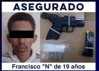 Captura Policía Estatal a persona armada en operativo de la colonia Óscar Russo Vogel de Cajeme