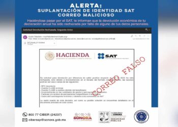 Advierte Unidad Cibernética por correos maliciosos suplantando identidad del SAT